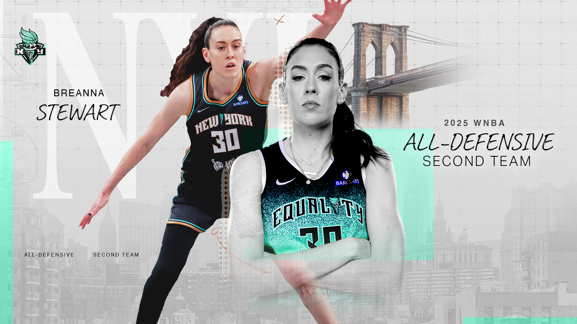 Breanna Stewart Named to 2025 WNBA All-Defensive Second Team